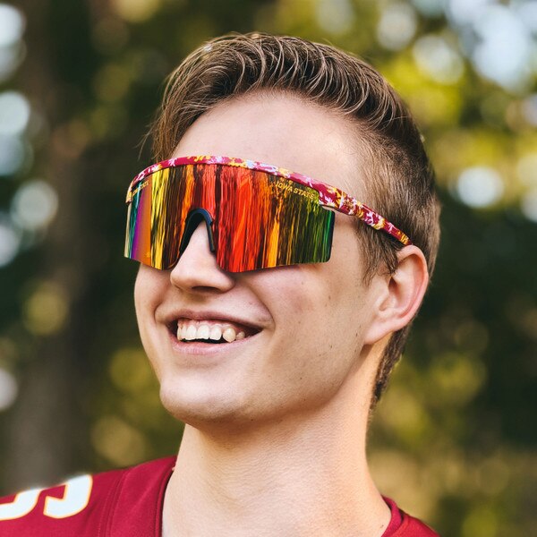Iowa State Cardinal Floral Frame Large Sunglasses
